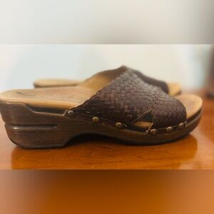 Dansko Brown Woven Sandals